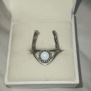 Elegant Silver Ring with Blue Stone